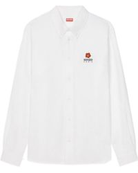 KENZO - Boke Flower Embroidered Buttoned Shirt - Lyst