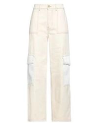 Ganni - High-Waisted Straight-Leg Cargo Trousers - Lyst