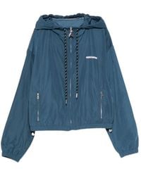 Patrizia Pepe - Logo-Print Hooded Jacket - Lyst