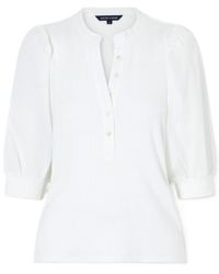 Veronica Beard - Coralee Poplin And Ribbed Stretch-Pima Cotton-Jersey Top - Lyst