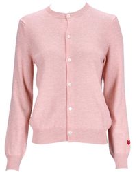 Comme des Garçons - Comme Des Garçons Play Heart Patch Buttoned Cardigan - Lyst
