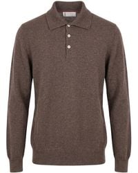 Brunello Cucinelli - Button-Down Cashmere Polo Shirt - Lyst
