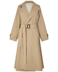 Weekend by Maxmara - Fatto Water-Repellent Double-Breasted Long Sleeve Trench Coat - Lyst