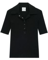 Courreges - Ac Ribbed-Knit Polo Shirt - Lyst