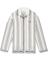 CASABLANCA - Crochet Textured Cardigan - Lyst