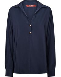 Max Mara - Studio Classic Collar Polo Top - Lyst