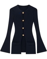 Stella McCartney - Ribbed Long Sleeve Cardigan - Lyst