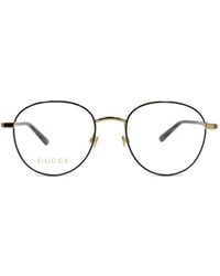 Gucci - Eyewear Round Metal Glasses And Frames - Lyst