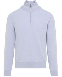 Brioni - Half-Zip Knitted Sweater - Lyst