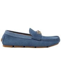 Versace - Medusa Plaque Slip-On Loafers - Lyst