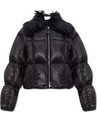 Jil Sander - Padded Jacket With Faux Fur Collar - Lyst