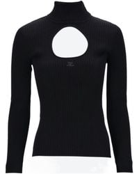 Courreges - Courrèges Cut-Out Straight Hem Jumper - Lyst