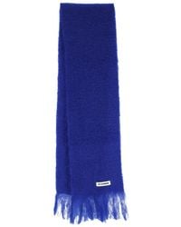 Jil Sander - Fringed Logo Scarf - Lyst