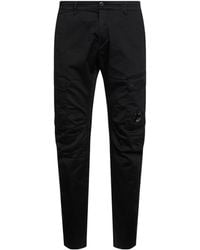 C.P. Company - Stretch Cotton Satin Cargo Trousers - Lyst