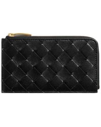 Bottega Veneta - Intrecciato L-Zipped Card Case - Lyst