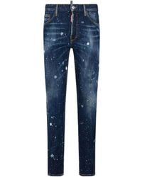 DSquared² - Sprayed Effect Straight-Leg Distressed Jeans - Lyst