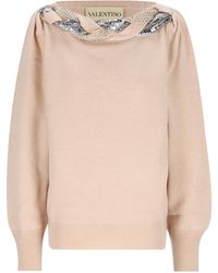 Valentino - Long-Sleeve Knit Top - Lyst