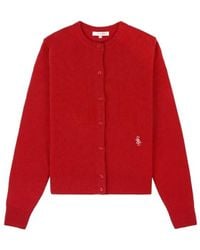Sporty & Rich - Button Embroidered Cardigan - Lyst