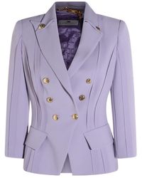 Elisabetta Franchi - Double-Breasted Jacket - Lyst