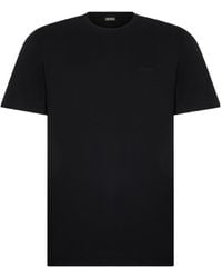 ZEGNA - Logo Crew-Neck T-Shirt - Lyst