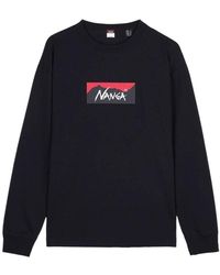 NANGA - Box Logo Long-Sleeve T-Shirt - Lyst