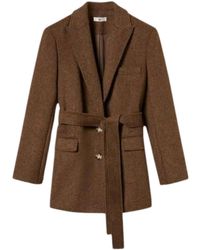 Twinset - Velvet-Finish Wool Blazer - Lyst
