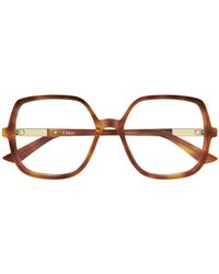 Chloé - Chloé Eyewear Square Frame Glasses - Lyst