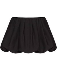 Valentino - Crepe Couture High Waist Mini Skirt - Lyst