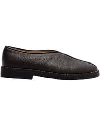 Lemaire - Piped Leather Slip-On Shoes - Lyst