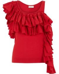 Dries Van Noten - Humza Ruffled Tank Top - Lyst