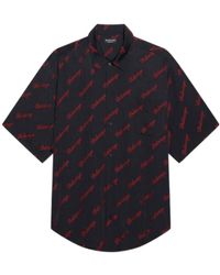 Balenciaga - Minimal Short Sleeve Shirt - Lyst