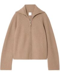 Allude - Ribbed Wool And Cashmere-Blend Cardigan - Lyst