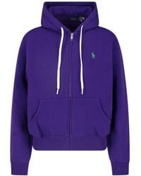 Polo Ralph Lauren - Zip-Up Logo Hoodie - Lyst