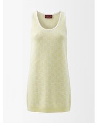 Gucci - Monogrammed Intarsia Sleeveless Knit Dress - Lyst