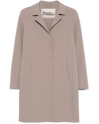 Herno - Single-Breasted Long-Sleeved Coat - Lyst