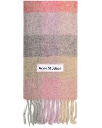 Acne Studios - Logo Patch Checked Scarf - Lyst