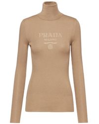Prada - Superfine Wool Turtleneck Sweater - Lyst