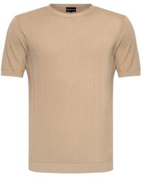 Emporio Armani - Crewneck Knitted T-Shirt - Lyst