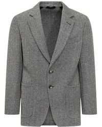 Tom Ford - Grey Wool Jacket With Chevron Pattern - Lyst