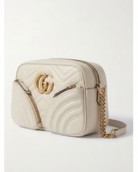 Gucci - Logo Plaque Quilted Shoulder Bag - Lyst