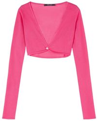 Versace - Medusa Cropped Buttoned Cardigan - Lyst