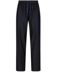 Emporio Armani - Drawstring Straight Leg Pants - Lyst