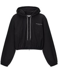Alexander Wang - Cropped Rhinestone Hooded Jacket - Lyst