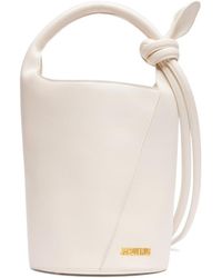 Jacquemus - Logo Plaque Knot-Detailed Top Handle Bag - Lyst