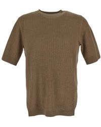 Lardini - Ribbed-Knit T-Shirt - Lyst