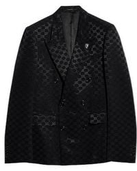 Gucci - Gg Light Faille Double-Breasted Jacket - Lyst