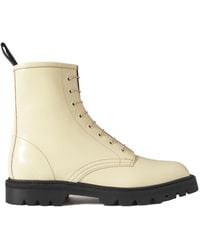 The Row - Ranger Lace-Up Leather Ankle Boots - Lyst