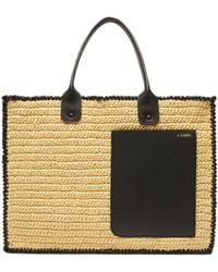 Valextra - Soft Tote Raffia Crochet Large Bag - Lyst