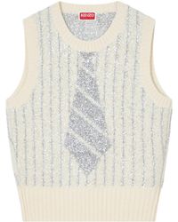 KENZO - Lurex Detailed Sleeveless Vest - Lyst