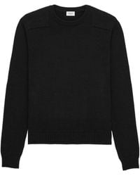 Saint Laurent - Knitted Crew Neck Sweater - Lyst